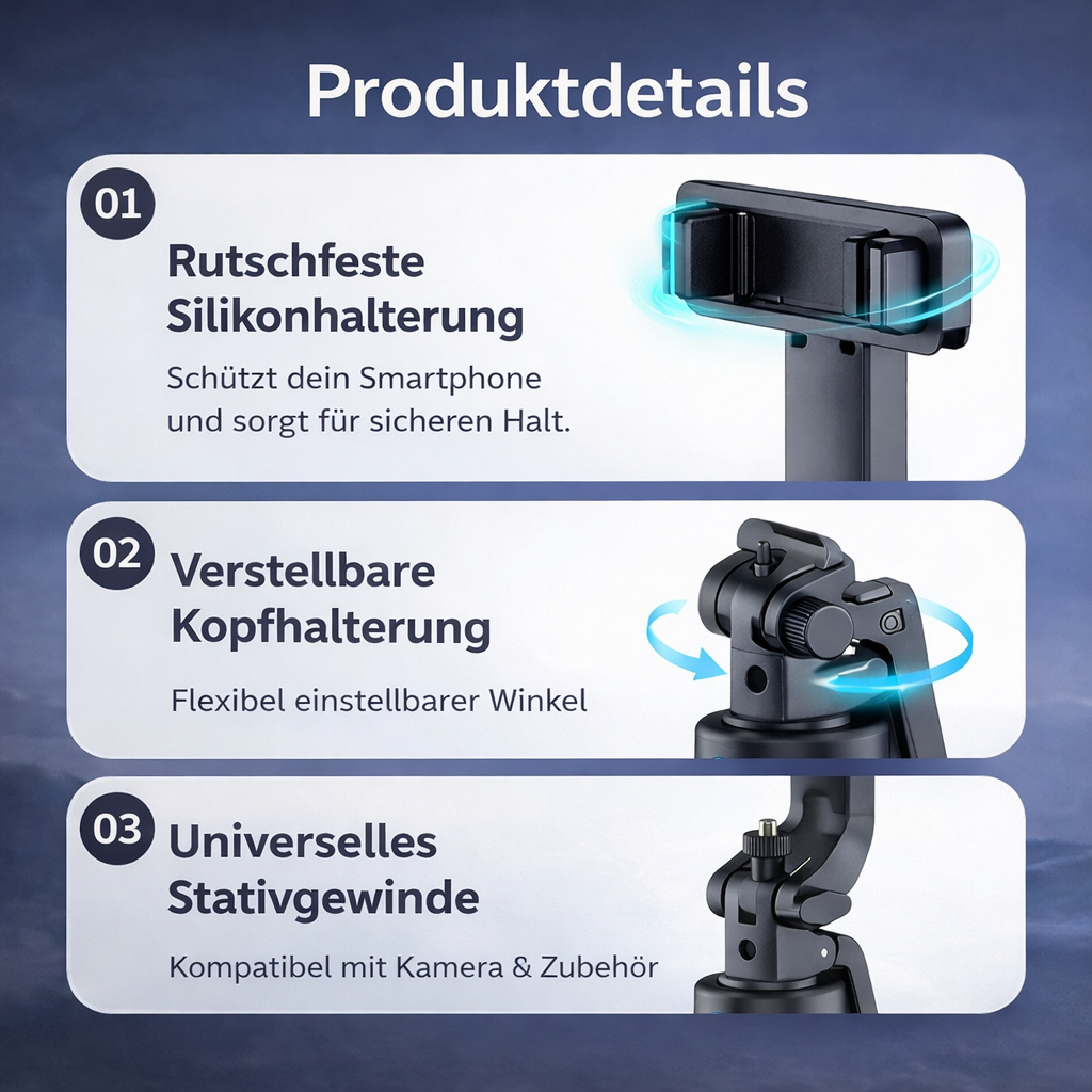 VisionTrack KI™ – 360° Auto-Follow Kamerasystem + Gestensteuerung